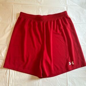 Under Armour Athletic Shorts in Red (Size Small)